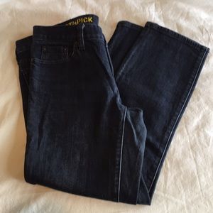 Ankle length toothpick jeans